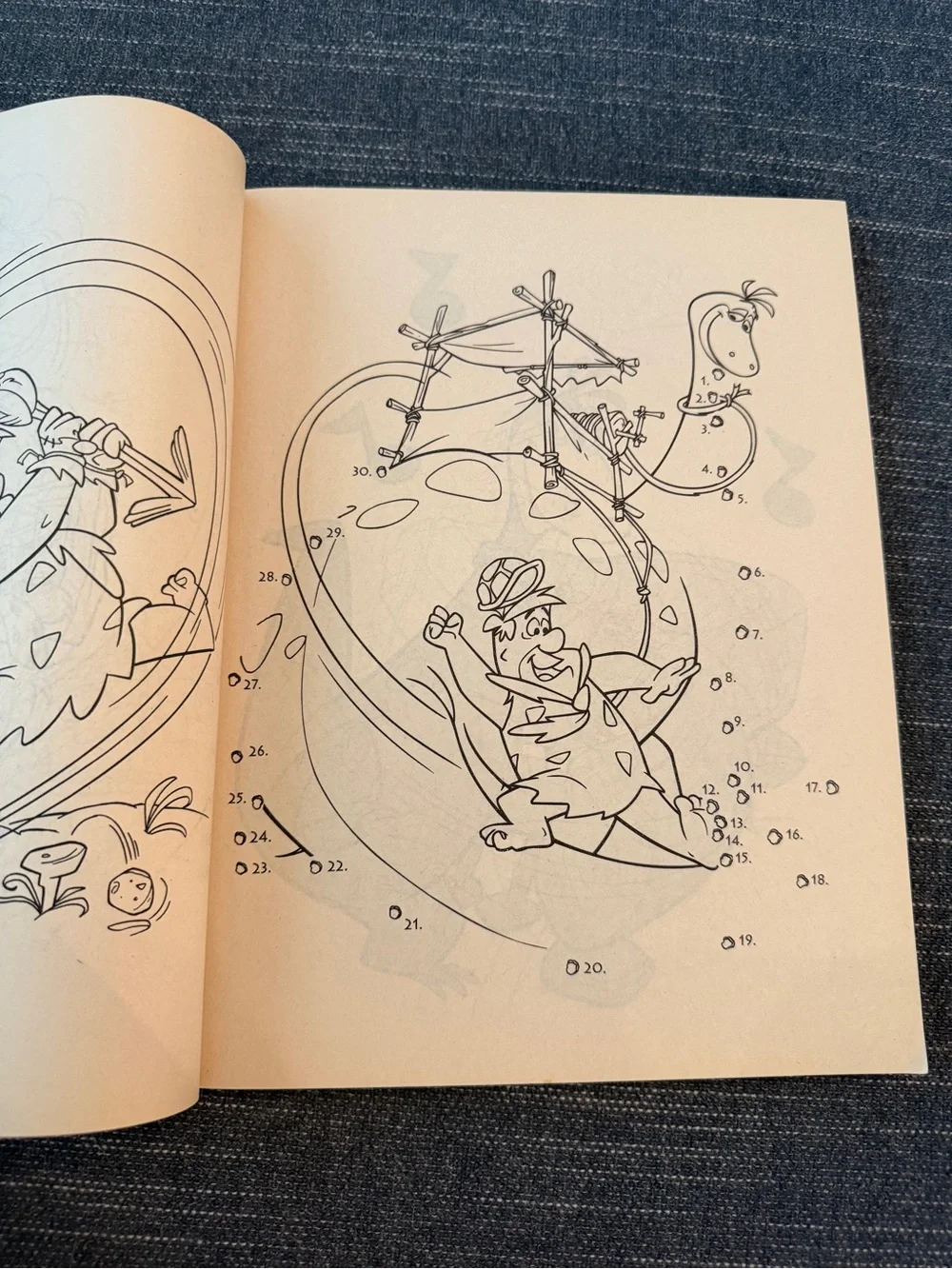 Vintage 1994 Flintstones Coloring Activity Book Fred Wilma Pebbles Barney
